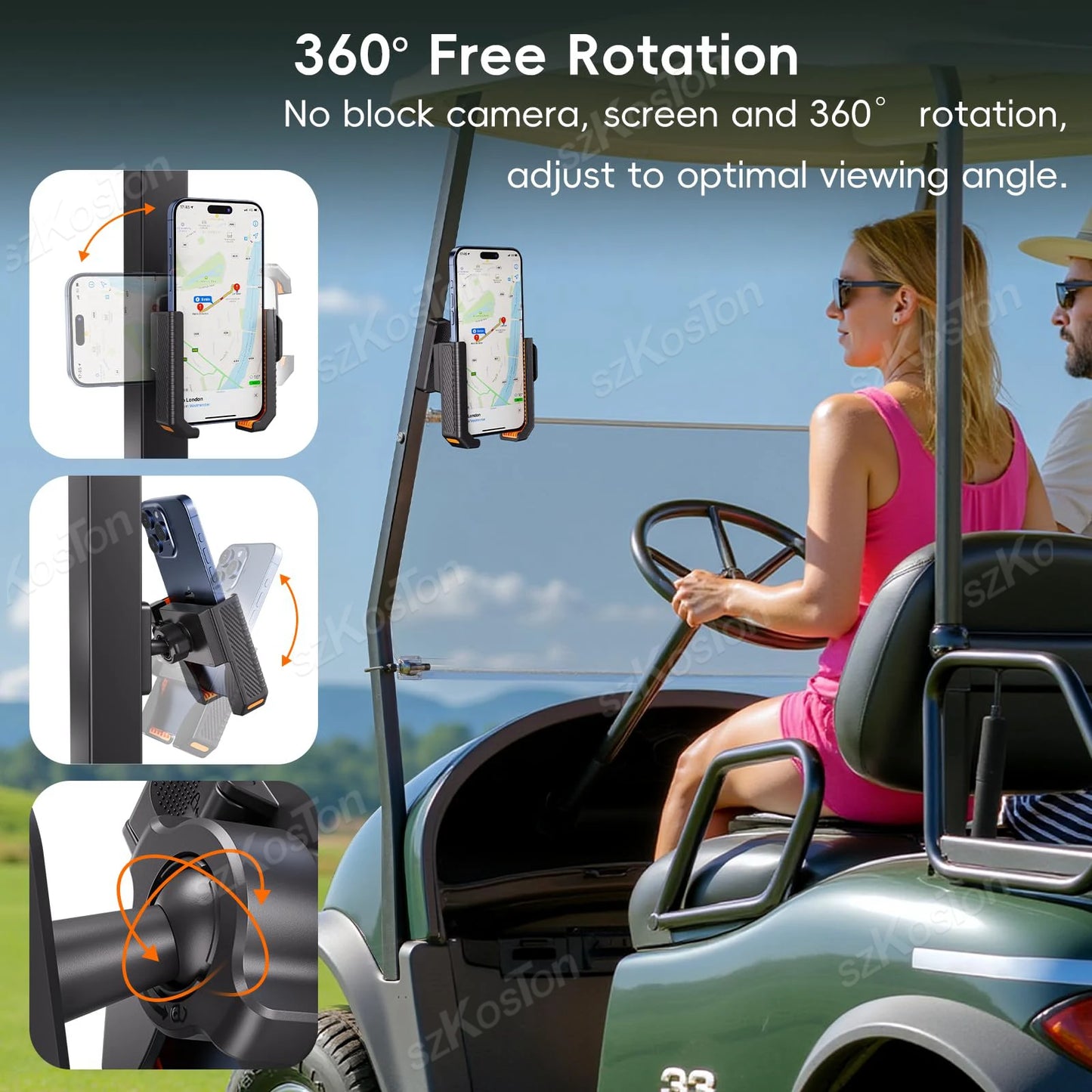 MagGrip Pro Golf Cart Phone Mount