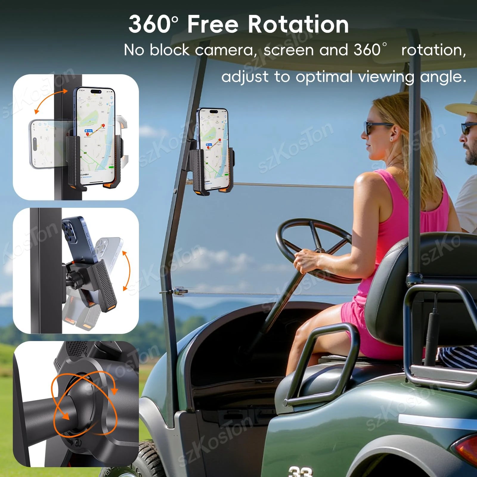 MagGrip Pro Golf Cart Phone Mount